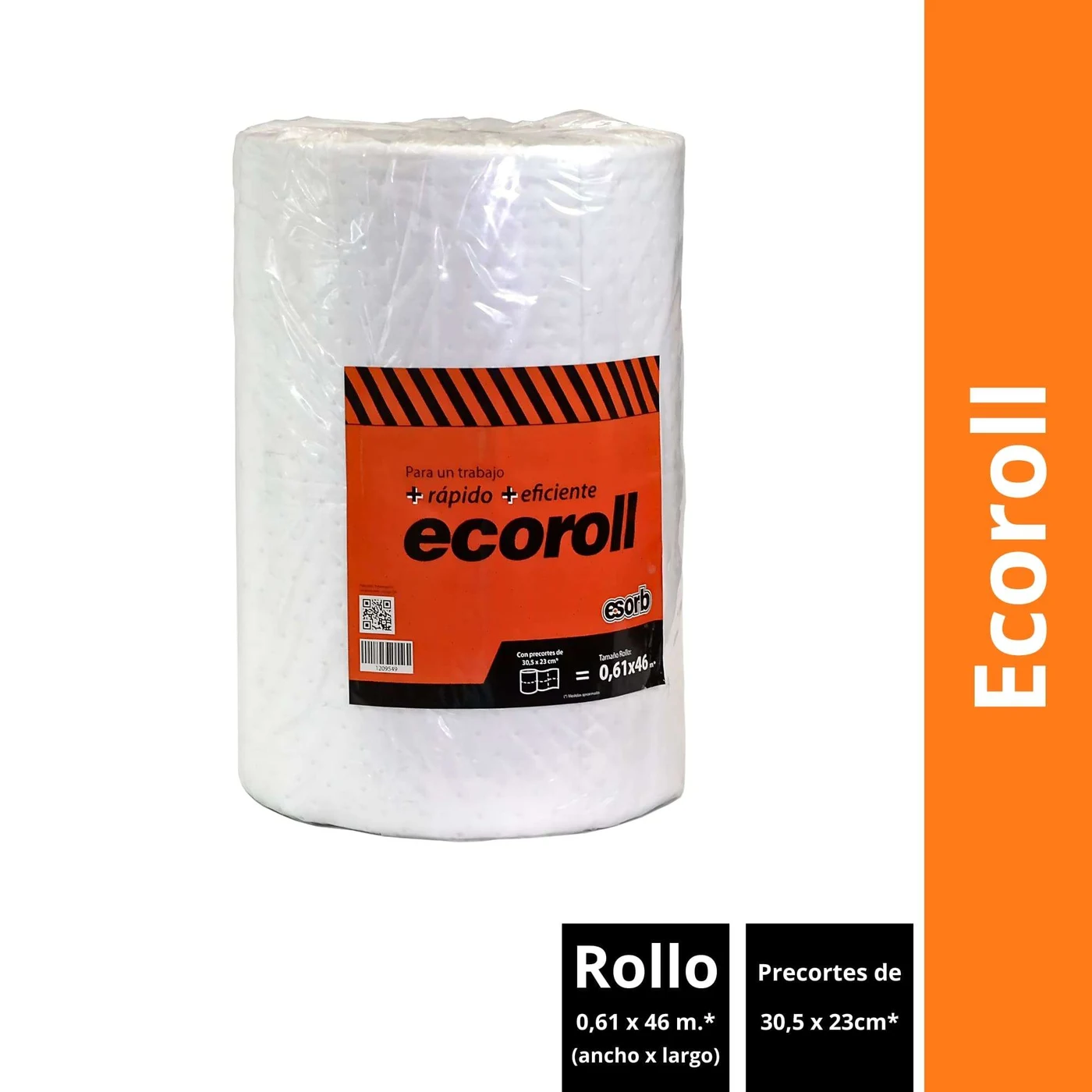 Rollo Absorbente de Hidrocarburo Ecoroll — presentación y cantidades