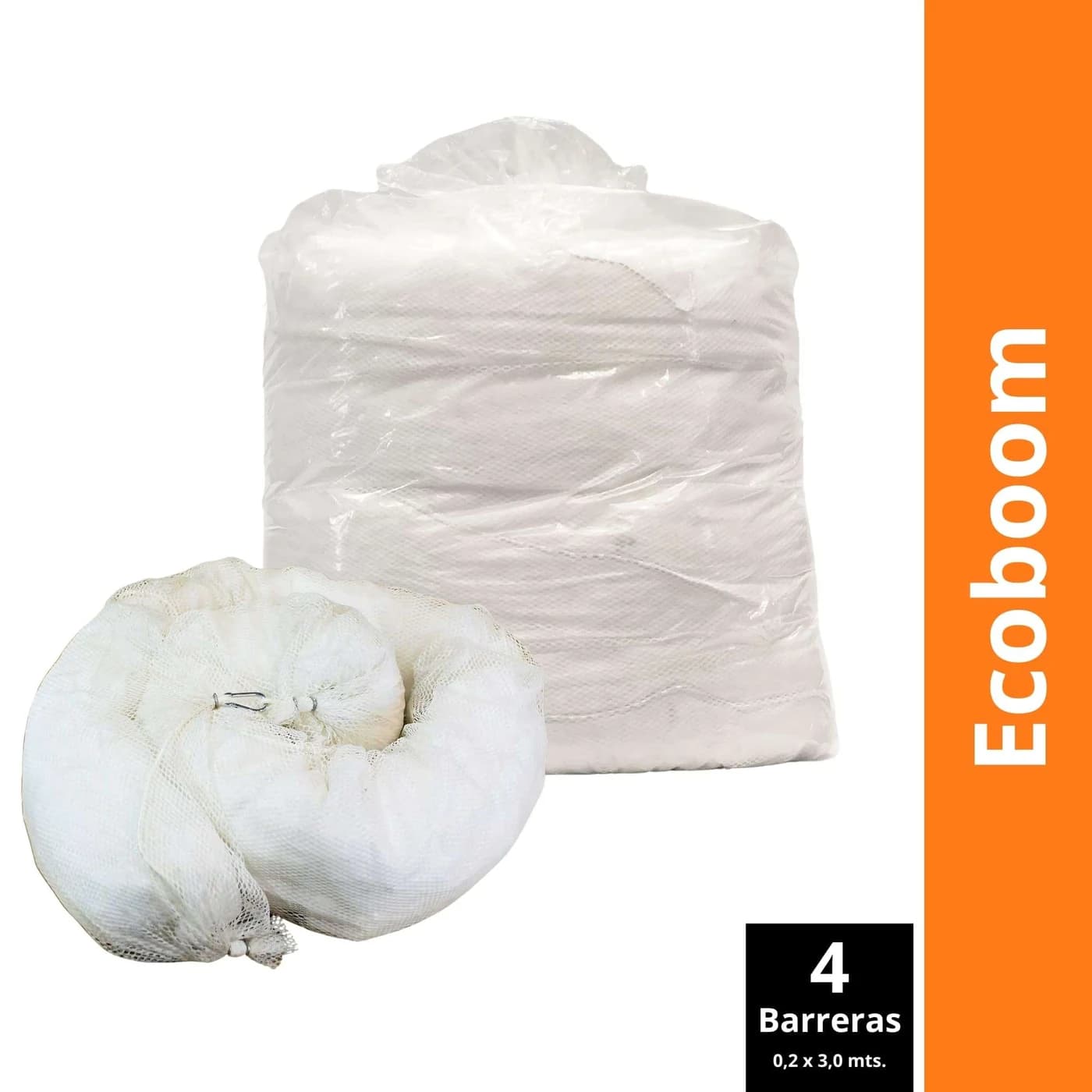 Barreras Absorbentes de Hidrocarburos Ecoboom Pack 4 Unidades — presentación y cantidades