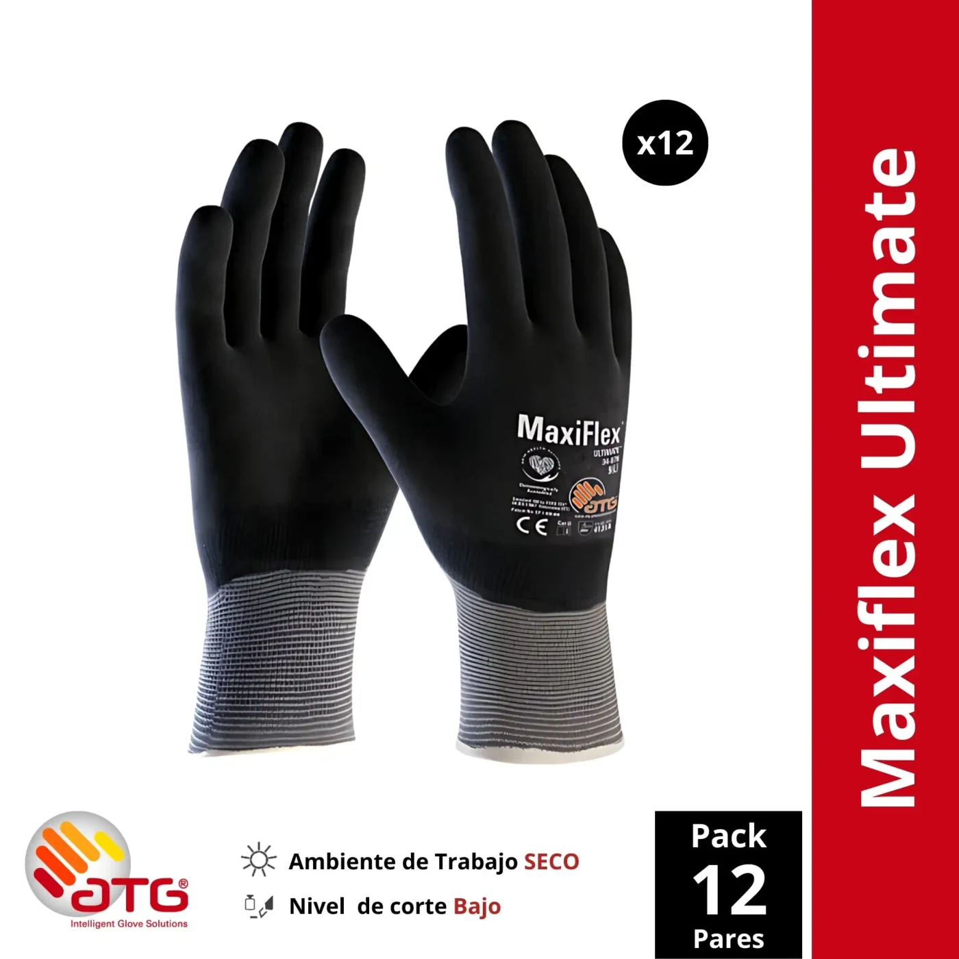 Guante ATG Maxiflex Ultimate — presentación y cantidades