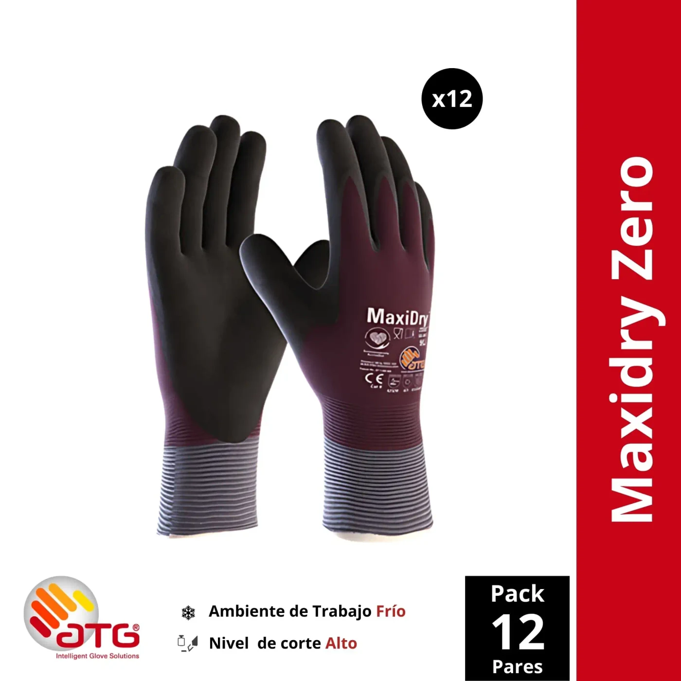 Guante ATG Maxidry Zero — presentación y cantidades