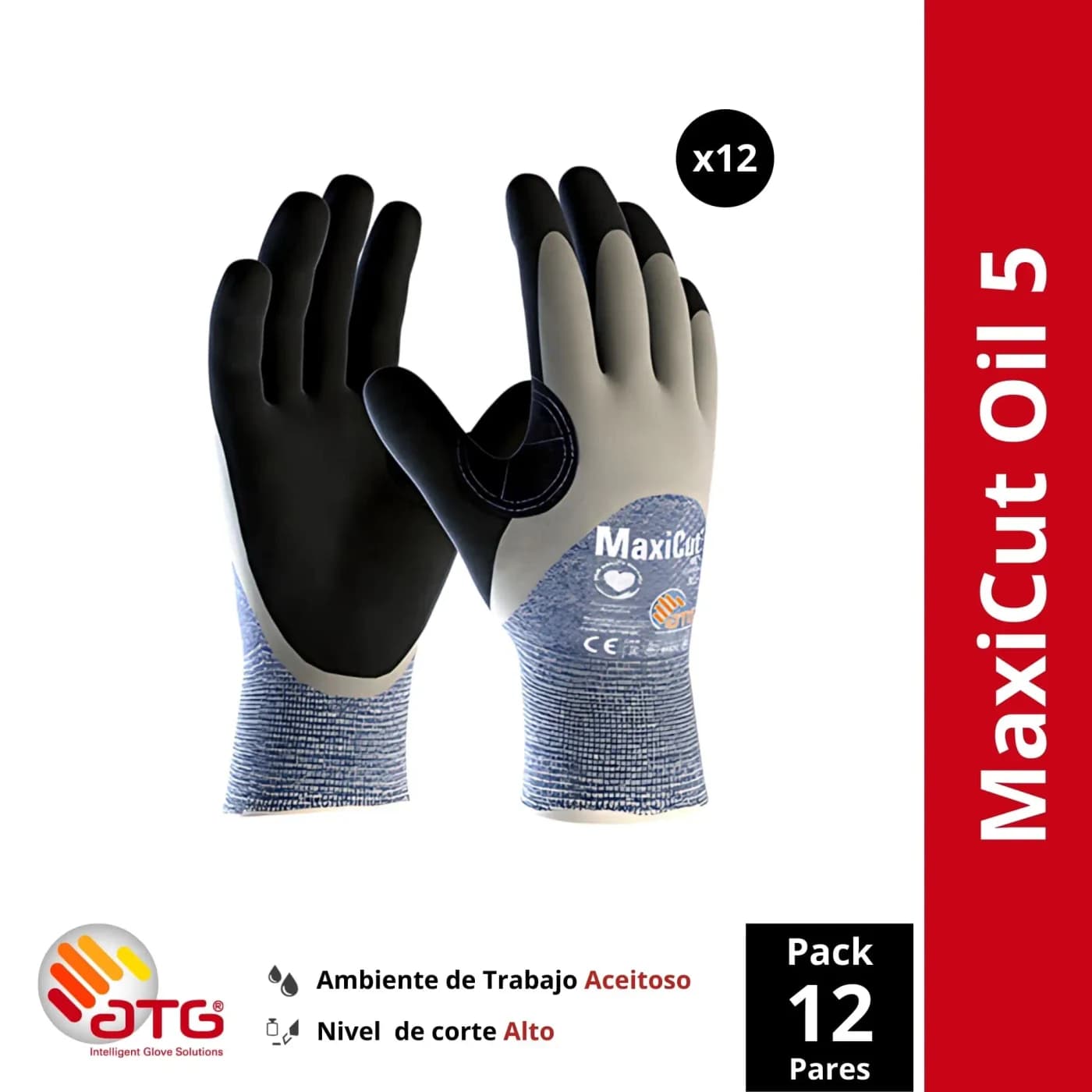 Guante ATG MaxiCut Oil 5 — presentación y cantidades