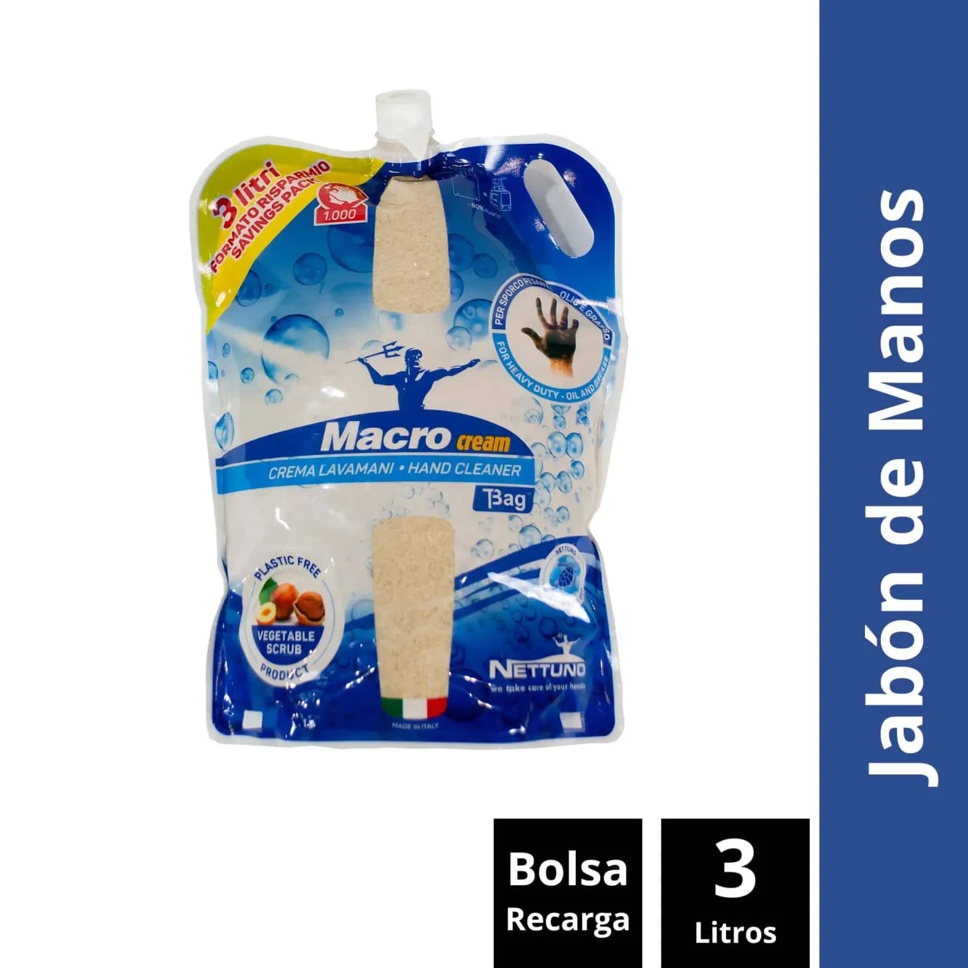 Jabón de Manos MacroCream Bolsa de Recarga — presentación y cantidades